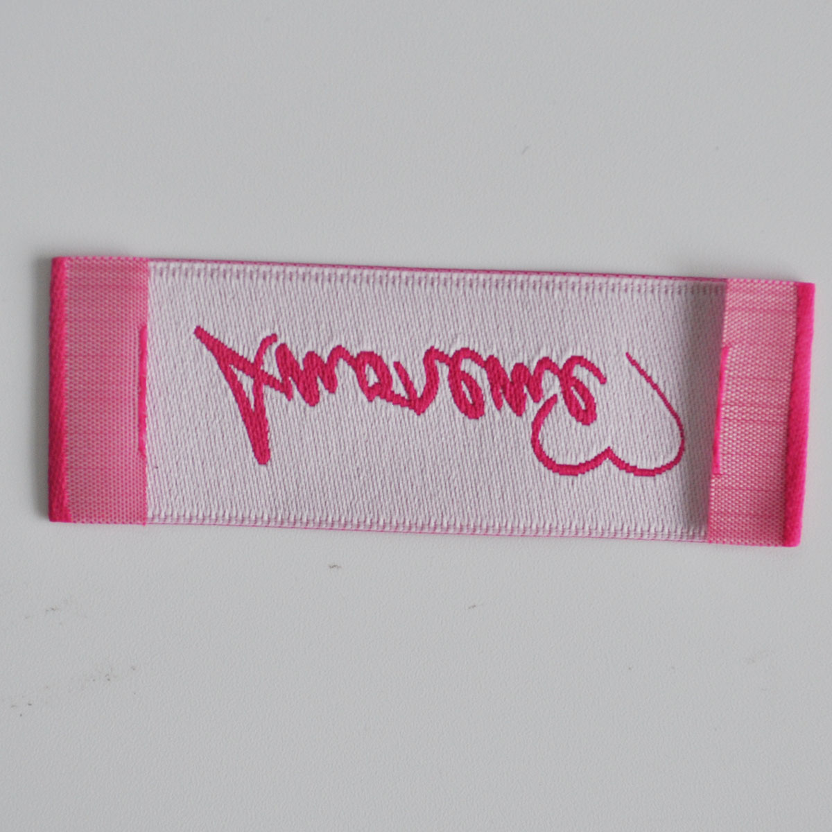 Red Woven label 