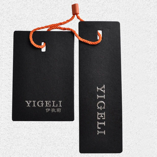 Black cardboard hangtag QD-HT-0021