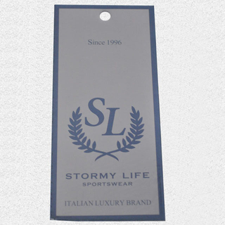 Cardboard hangtag in light blue QD-HT-0015