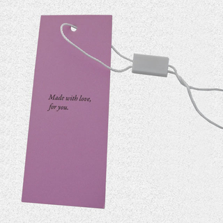 Cardboard hangtag in pink QD-HT-0006