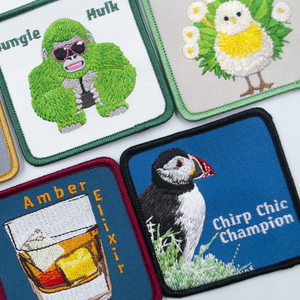 Round embroidery patch for school uniform QD-EP-0009
