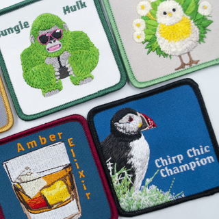 Round embroidery patch for school uniform QD-EP-0009
